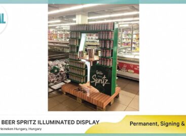 Gösser Spritz display from Hungary wins two POP world titles