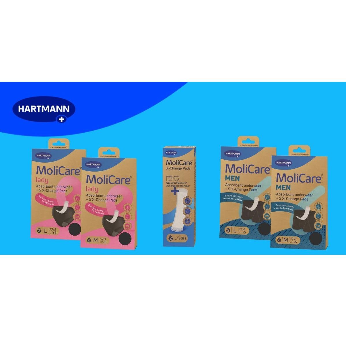MoliCare® lady és MoliCare® MEN mosható nedvszívó alsóneműk cserélhető betéttel