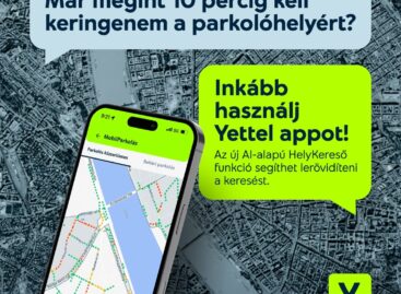 Artificial intelligence helps you find a parking space in the Yettel app