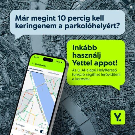 Artificial intelligence helps you find a parking space in the Yettel app