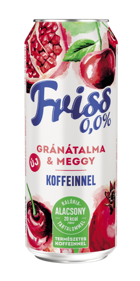 FRISS 0,0% Gránátalma-meggy, természetes koffeinnel