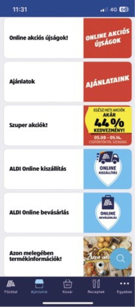 Bővül az ALDI app: ezentúl kuponok is elérhetők