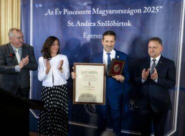 St. Andrea Vineyards was named Winery of the Year in Hungary