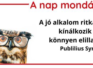 (HU) A nap mondása