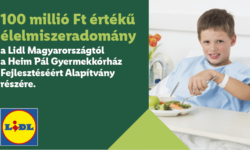 Újabb 100 millió forintnyi adomány a Lidltől a Heim Pál Gyermekkórháznak