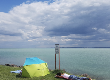 The water of Lake Balaton is almost boiling