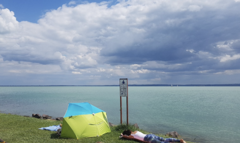 The water of Lake Balaton is almost boiling