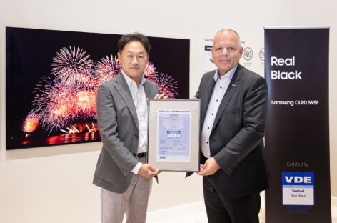 A Samsung 2025-ös OLED tevéjét az élvonalbeli képminőségért a VDE „Real Black” tanúsítvánnyal ismerte el