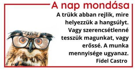 (HU) A nap mondása