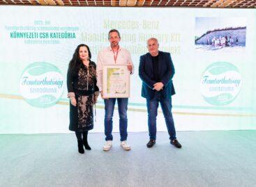 Két díjjal is jutalmazták a kecskeméti Mercedes-Benz Gyár környezetvédelmi projektjét