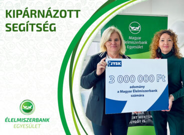 The joint donation of JYSK and the Hungarian Food Bank Association provided assistance to thousands of people in need