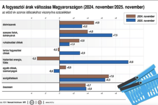 KSH: in November, consumer prices exceeded the values ​​of the same month of the previous year by an average of 3.8 percent