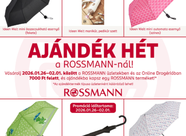 Az esős napokra is készül a Rossmann: ajándék Ideen Welt termék jár a januári nagybevásárlások mellé