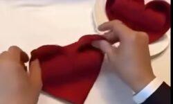 (HU) Szív formára hajtogatott szalvéta – A nap videója