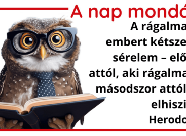 (HU) A nap mondása
