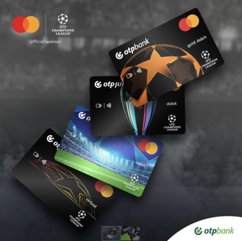 A Mastercard Európában elsőként vezeti be az UEFA Champions League digitális passion kártyát az OTP Bankkal együttműködésben