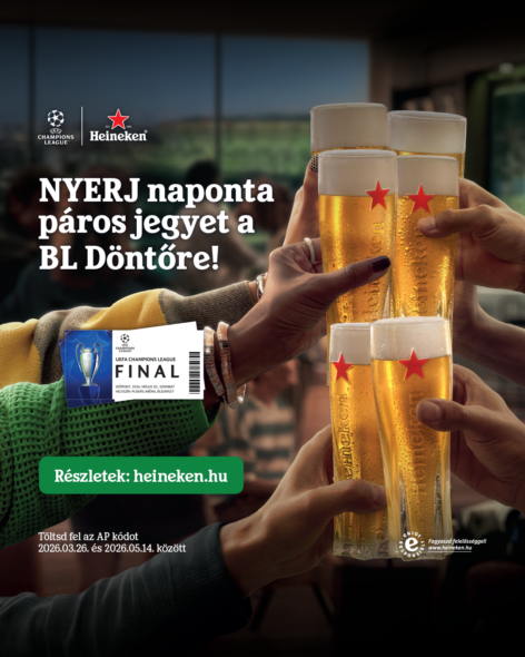 A Heineken® az UEFA Bajnokok Ligája döntőjére összesen 50 nyertest sorsol ki