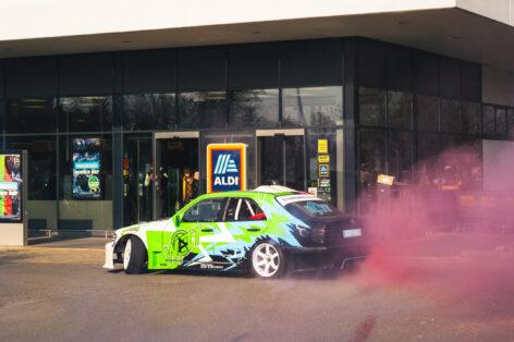 Olivér Ámon drifted in the ALDI parking lot – it ended up in an advertisement