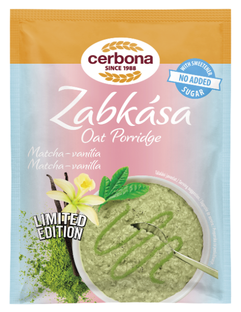 Cerbona limited edition matcha-vanilla porridge